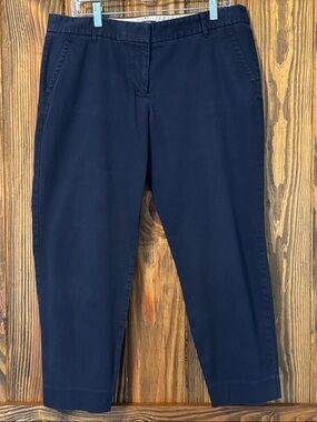J. Crew Women Navy Stretch City Fit Chinos